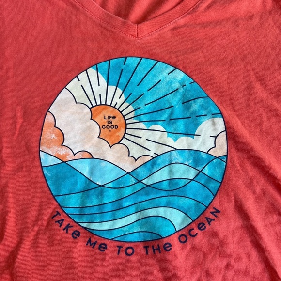 Life is Good Bundle! One Yellow & One  Orange Size Large - Picture 5 of 6